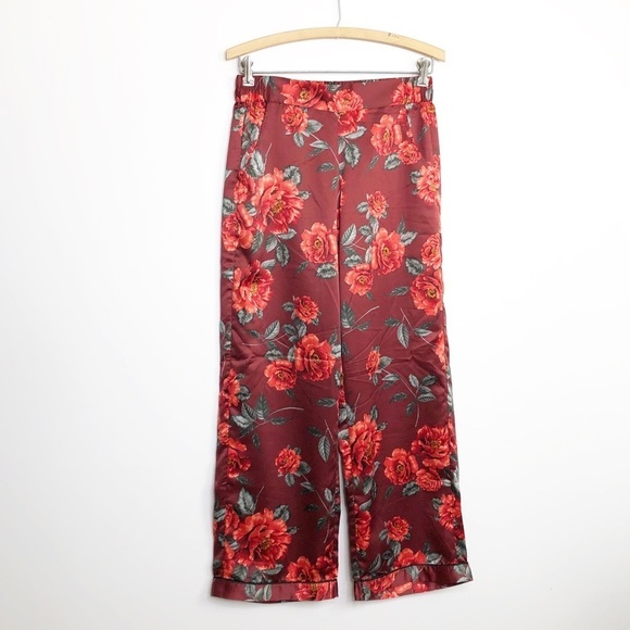 Inc International concepts, intimates, red floral, satin, two piece pajama set - Picture 12 of 16